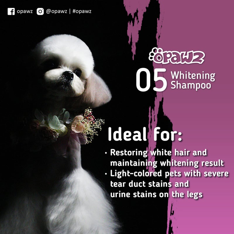 OPAWZ 05 Whitening Purple Shampoo for Dog and Cat, Safely Remove Yellow Stains, with No Bleach, Peroxide and Sulfate, Professional Groomers Recommended Product, 16.9 oz - Image 3